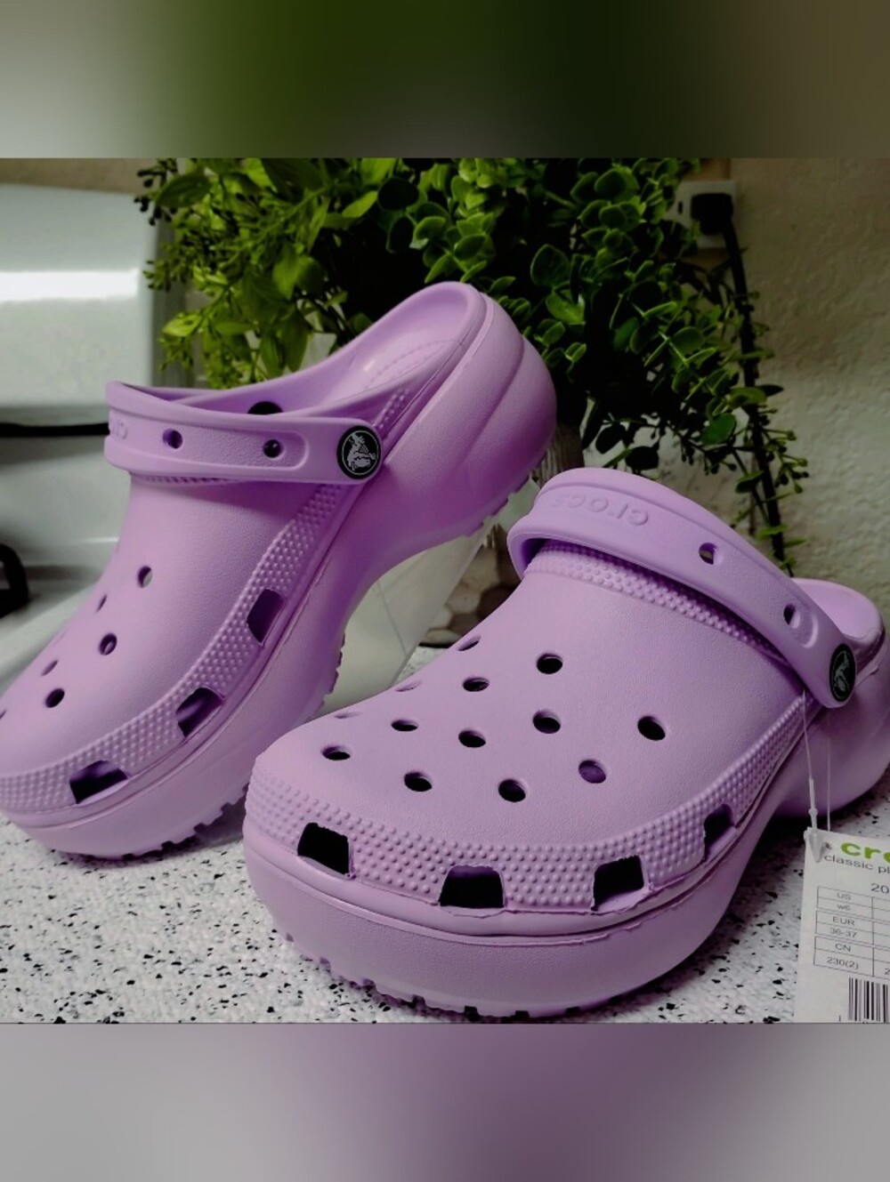Lilac Croc-Style Comfort Clogs